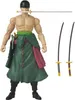 A full-body shot of an action figure of the anime character Zoro from One Piece, holding swords. Náhled obrázku produktu