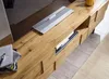 Lowboard Eiche-Dekor 160x46x43cm, Gesamtansicht mit 2 Türen und offener Ablagefläche. Voir les images du produit