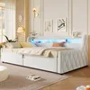 Polsterbett Samt  mit hydraulischem Stauraum & LED, Produktbild-Vorschau 1