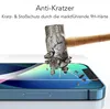 A hammer is shown striking a smartphone screen protected by a screen protector, demonstrating its durability. Náhled obrázku produktu
