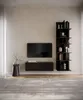 Selsey Bemmi - Mensola da parete per TV, nera, 100 cm Anteprima dell’immagine prodotto 2