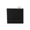 A close-up view of a black filter with a small white tab sticking out from the top. Produktbild-Vorschau