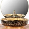 Rea Aufsatzwaschbecken Margot Oval Black Gold Produktbild-Vorschau 2