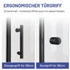 IMPTS Duschkabine Eckeinstieg 90x90cm Mattschwarz Dusche Produktbild-Vorschau 11