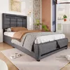 A bedroom scene featuring a bed with bedding and decorative elements. Produktbild-Vorschau