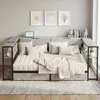 Letto divano Merax imbottito 90x200 cm con illuminazione a Anteprima dell’immagine prodotto 5