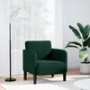 vidaXL Poltrona con braccioli verde scuro 54 cm in velluto Anteprima dell’immagine prodotto 2