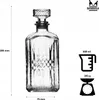 SuperButelki - Karafka szklana 500 ml, z korkiem, tłoczony Podgląd zdjęcia produktu 6