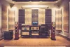 Acoustic treatment panels and audio equipment in a soundproof room. Produktbild-Vorschau
