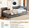 MODFU Schlafsofa Polsterbett 90x200 mit LED und USB&Typ Produktbild-Vorschau 3