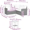 vidaXL Gartensofa in L-Form mit Tisch und Kissen Grau Poly Produktbild-Vorschau 7