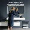 doporro Meuble de Salle de Bain Blanc Mat Ensemble de 2 Voir les images du produit 7