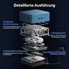 Exploded view of a mini PC, showing internal components and features. Náhľad obrázku produktu