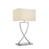 Lucande Tischleuchte Evaine, chrom/weiß, Metall, 66 cm, E27 Produktbild-Vorschau 1