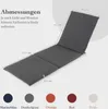 A diagram showing the dimensions of a lounge chair cushion, with color swatches below. Anteprima dell’immagine prodotto