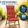BURI 4x Hochlehner Auflage 117x49x6 cm - wetterfeste Produktbild-Vorschau 5