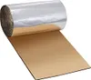 A roll of sound insulation material with a silver foil top layer and a gold-colored bottom layer, partially unrolled. Produktbild-Vorschau