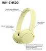Sony WHCH520Y.CE7 Sony WH-CH520 Headphone Yellow Voir les images du produit 13