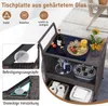 COSTWAY Wózek grillowy Outdoor, stół grillowy z polyratanu, Podgląd zdjęcia produktu 6