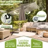 tillvex® Alu Sonnenschirm Rechteckig Ø 330 cm mit LED Solar Productafbeelding-voorbeeld 3