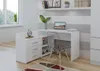 BDW Scrivania ad angolo, 3 cassetti 2 ripiani, bianco, Anteprima dell’immagine prodotto 3