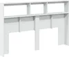 LED čelo s policemi bílé 160x17x102 cm Náhled obrázku produktu 9