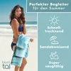 Blumtal Mikrofaser Strandtuch 90x180 cm – Türkis Produktbild-Vorschau 4
