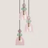 Pendelleuchte Metall und Glas Tri Baudelaire Rosa Produktbild-Vorschau 4