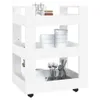 vidaXL Chariot de cuisine blanc 60x45x80 cm Bois composite Voir les images du produit 4