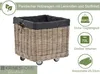 Großer Rollkorb mit Griffen aus grauem Natur-Rattan, Produktbild-Vorschau 3