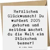 Mr. & Mrs. Panda Grußkarte Spruch 2005 Geburtstag - Weiß - Produktbild-Vorschau 1