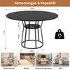 INONEFT Eettafel, rond, 120 cm. Eettafel voor 4-6 personen, Productafbeelding-voorbeeld 4