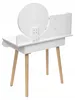 Schminktisch MRDT08-W, weiß, aus MDF, mit Spiegel (Ø 40 cm) Produktbild-Vorschau 8