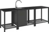 home24 Gartenküchenecktisch - Aluminium / Kunststoff - Produktbild-Vorschau 7