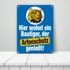 Bautiger genießt Artenschutz Metallschild in 15x20 cm in Produktbild-Vorschau 3