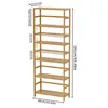 FATIVO Badezimmerregal Badregal mit 6 Ablagen, 60x26x161cm Produktbild-Vorschau 8
