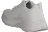 A white Skechers women's sneaker shown from a rear-side angle. Anteprima dell’immagine prodotto