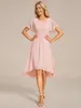 Cocktailkleid mit Rundhalsausschnitt – Kurze Ärmel – Produktbild-Vorschau 4