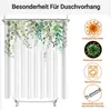 Duschvorhang 240x180cm Grün Blätter Antischimmel Textil mit Produktbild-Vorschau 6