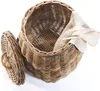 Kobolo Wäschekorb Rattankorb Aufbewahrungskorb mit Deckel - Produktbild-Vorschau 2