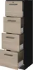Armoire à dossiers Sil-138cm-4 tiroirs-noir/chic Voir les images du produit 4