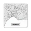 MuchoWow® Mauspad Mousepad Antalya - Stadtplan - Schwarz Produktbild-Vorschau 1
