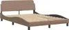 vidaXL Bett mit Matratze "Dover" Cappuccino-Braun 140x190 Produktbild-Vorschau 4