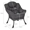 Fauteuil rembourré COSTWAY, fauteuil relax avec accoudoirs Voir les images du produit 3