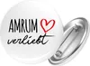 Huuraa Button Amrum verliebt 25mm rund mit Sicherheitsnadel Produktbild-Vorschau 1