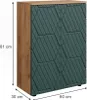 Midi skříňka Vicco Irma Dub Goldkraft/zelená 60 x 81 cm, Náhled obrázku produktu 3