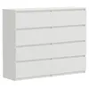 Kommode Weiß 8 Schubladen matt 100x100x34 cm modern Produktbild-Vorschau 1