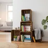 Dřevěná bedna s plameny 50 x 40 x 30 cm – regálová bedna na Náhled obrázku produktu 5