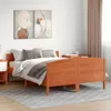 vidaXL Massivholzbett ohne Matratze Wachsbraun 160x200 Produktbild-Vorschau 2