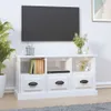 vidaXL TV skříňka vysoký lesk bílá 100x35x50 cm Dřevěný Náhled obrázku produktu 2